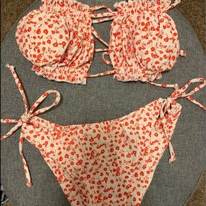 Shein Red and Cream Bakini